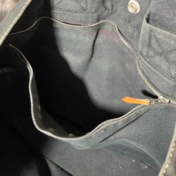 HERMES Fourre Tout MM Tote Bag Handbag Canvas Black with White Stitching in GUC - Picture 15 of 16